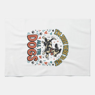 Lustiger Hunde-Liebhaber Vintage-Haustier Alle Hun Geschirrtuch