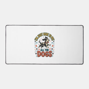 Lustiger Hunde-Liebhaber Vintage-Haustier Alle Hun Schreibtischunterlage