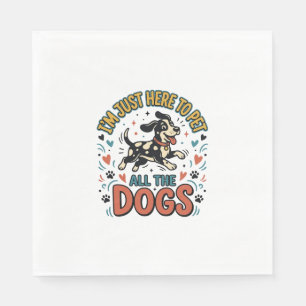 Lustiger Hunde-Liebhaber Vintage-Haustier Alle Hun Serviette