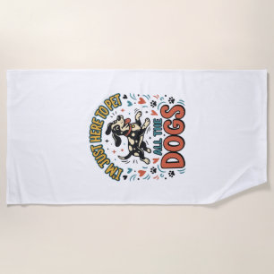 Lustiger Hunde-Liebhaber Vintage-Haustier Alle Hun Strandtuch