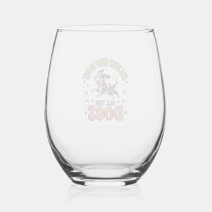 Lustiger Hunde-Liebhaber Vintage-Haustier Alle Hun Weinglas Ohne Stiel