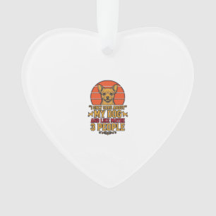 Lustiger Hunde-Liebhaber Vintage-Zitat Vektor-Desi Ornament