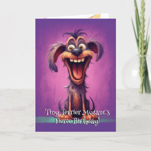 Lustiger Hunde-Monster: Geburtstag des winzigen Te Dankeskarte