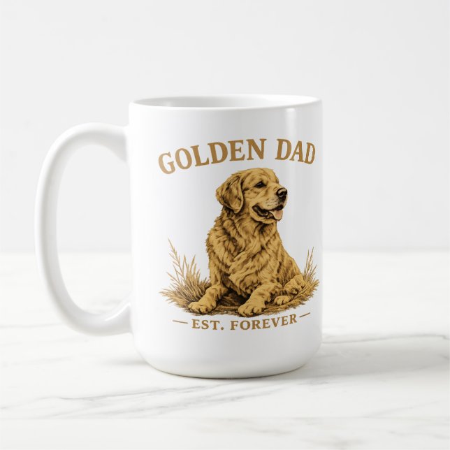 Lustiger Hunde-Vater-Geschenk Kaffeetasse (Links)