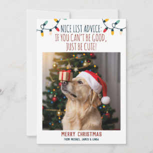 Lustiger Hunde-Weihnachtsgruß mit benutzerdefinier Feiertagskarte