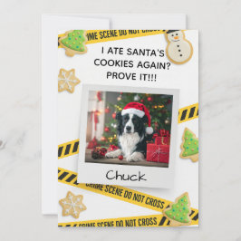 Lustiger Hunde-Weihnachtsgruß mit Tatortmotiv Dankeskarte