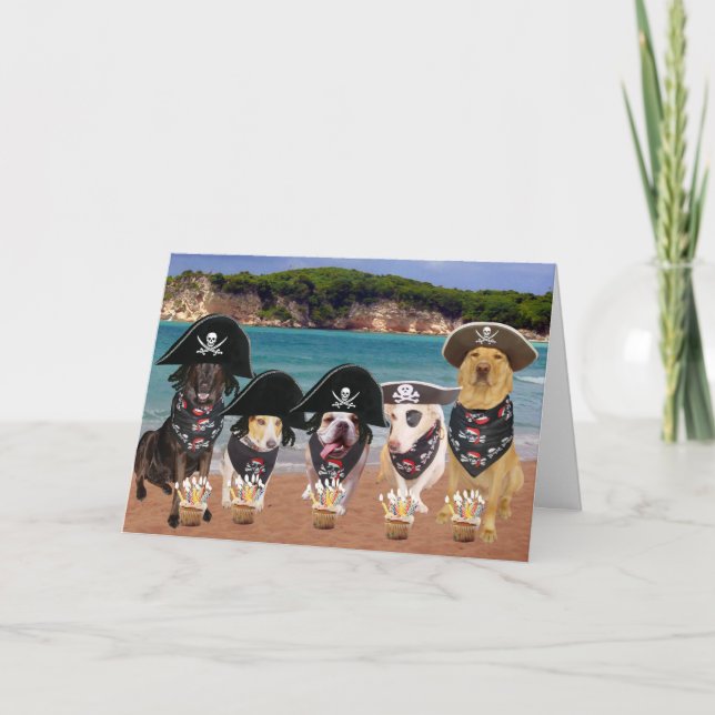 Lustiger Hundeam 19. September Geburtstag Karte (Vorderseite)