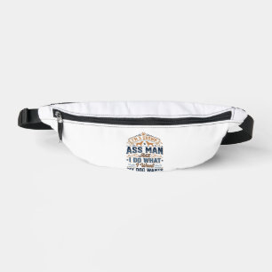 Lustiger Hundebesitzer-Zitat Vintage-Vektordesign_ Bauchtasche