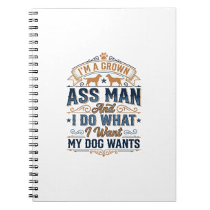 Lustiger Hundebesitzer-Zitat Vintage-Vektordesign_ Notizblock