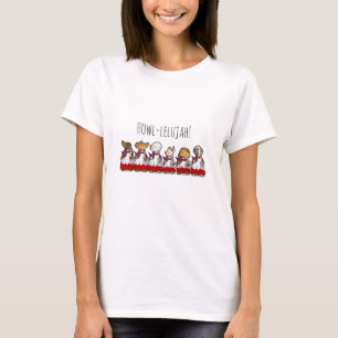 Lustiger Hundechor Howllelujah Choirboys Pug Carto T-Shirt
