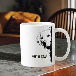 Lustiger Hundegesicht & "Peek-a-Brew" Hunde-Mama-H Kaffeetasse