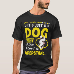 Lustiger Hundeliebhaber Tier Pfote Süßer Siberian T-Shirt