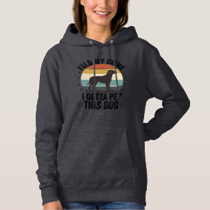 Lustiger Hundeliebhaber Vintage-Falte Mein Getränk Hoodie