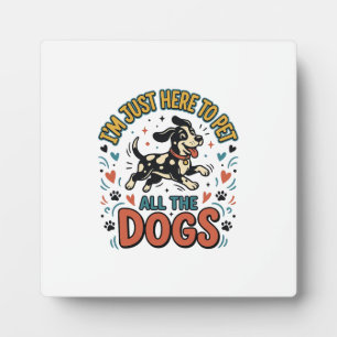 Lustiger Hundeliebhaber Vintage-Haustier Alle Hund Fotoplatte
