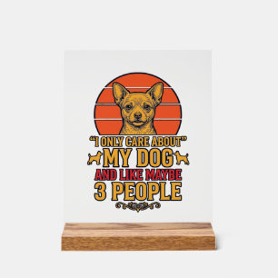 Lustiger Hundeliebhaber Vintage-Zitat-Vektordesign Acrylschild