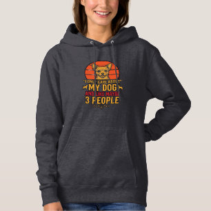 Lustiger Hundeliebhaber Vintage-Zitat-Vektordesign Hoodie