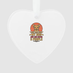 Lustiger Hundeliebhaber Vintage-Zitat-Vektordesign Ornament
