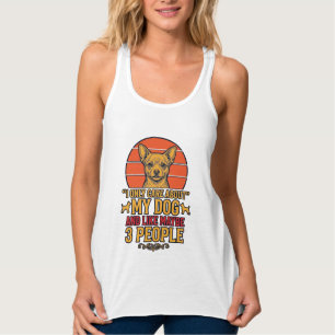 Lustiger Hundeliebhaber Vintage-Zitat-Vektordesign Tank Top