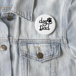 Lustiger Hundepfotenabdruck Hund Papa Button