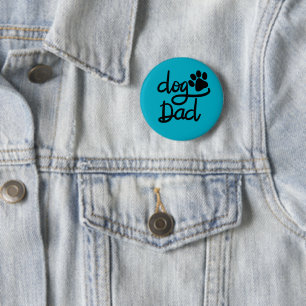 Lustiger Hundepfotenabdruck Hund Papa Button