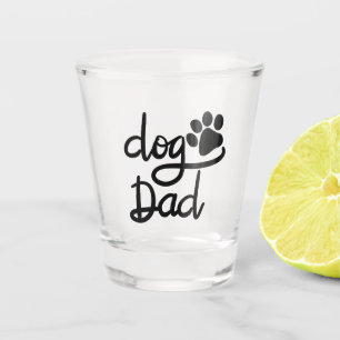 Lustiger Hundepfotenabdruck Hund Papa Schnapsglas