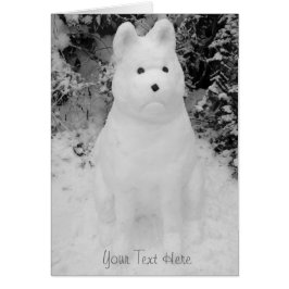 lustiger Hundeschneemann für Weihnachten