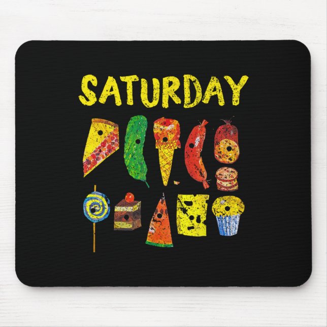 Lustiger Hungriger S Samstag Früchte Lehrer  Mousepad (Vorne)