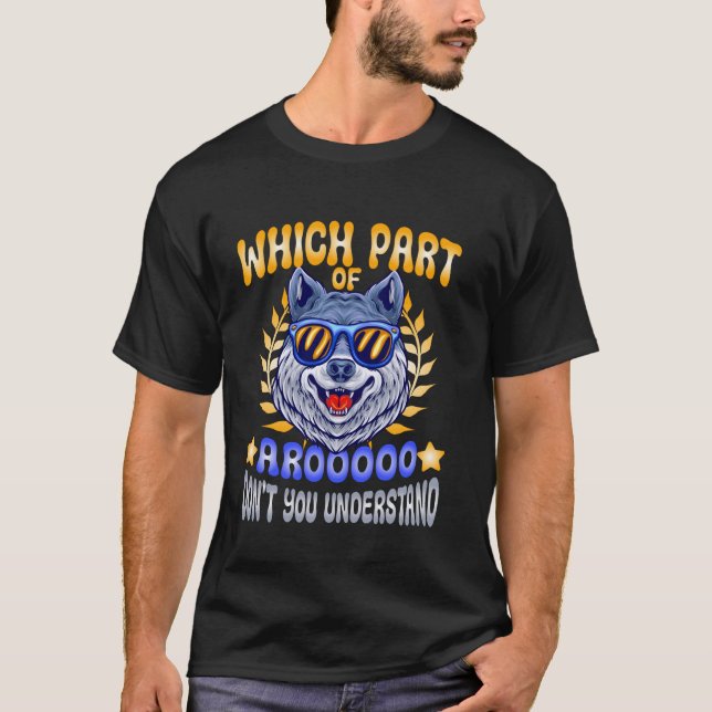 Lustiger Husky Hund Huskies T-Shirt (Vorderseite)