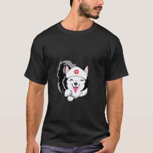 Lustiger Husky-Hund-Pflegekraft Internationaler We T-Shirt