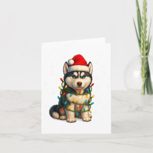 Lustiger Husky-Hund Weihnachten Pj Schlafanzug Män Karte