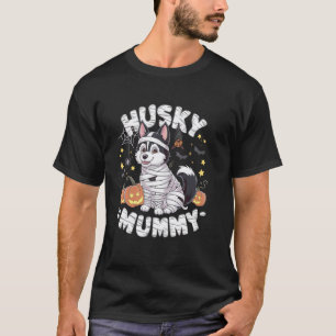 Lustiger Husky-Hundefreund Faules Halloween-Kostüm T-Shirt