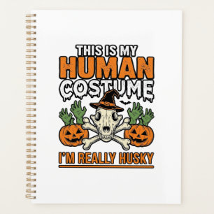 Lustiger Husky-Menschen-Kostüm Halloween-Hunde-Shi Planer
