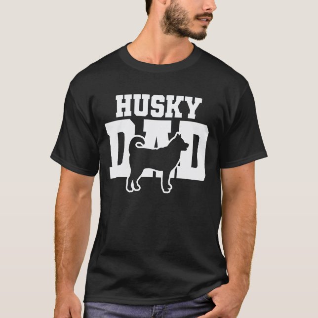 Lustiger Husky-Vater T-Shirt (Vorderseite)