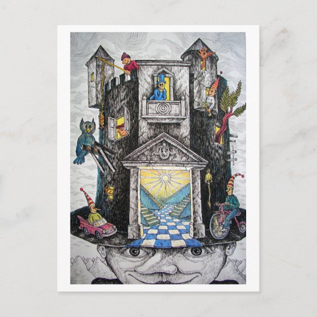 lustiger Hut Postkarte (Vorderseite)