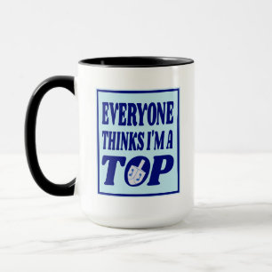 Lustiger Ich-bin-ein-oberer-blauer-Hanukkah-Witz-D Tasse