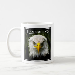 Lustiger Ich-lächle-grummeliger-Adler-Foto Kaffeetasse
