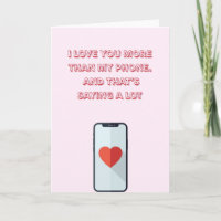 Lustiger "Ich liebe dich mehr als mein Handy" Mutt