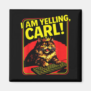 Lustiger Ich Schrei Carl Katzen Meme Magnet