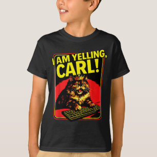 Lustiger Ich Schrei Carl Katzen Meme T-Shirt