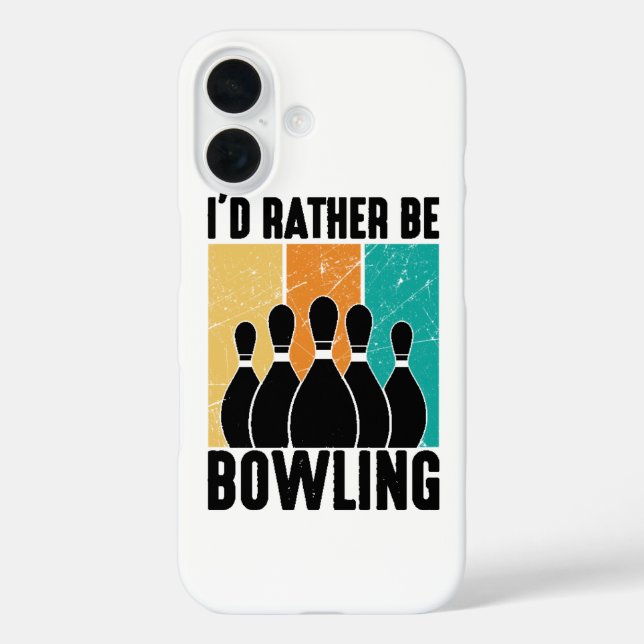 Lustiger "Ich wäre lieber am Bowling"-Spruch Case-Mate iPhone Hülle (Rückseite)