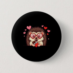 Lustiger Igel Herz Schokolade Valentinstag Damen M Button