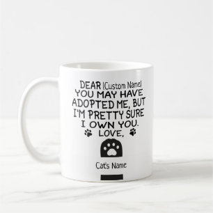 lustiger individuelle Name und Katze Kaffeetasse