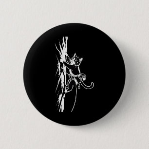 Lustiger Indoor-Abenteuer-Humor für Katzenliebhabe Button