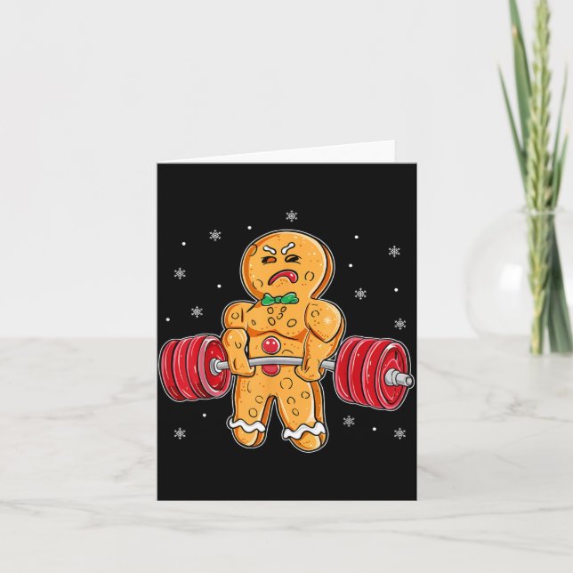Lustiger Ingwer-Mann Gym Bodybuilding Karte (Vorderseite)