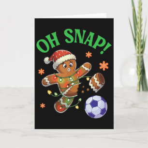 Lustiger Ingwerbrot-Fußball-Weihnachts-Cookie Oh S Karte