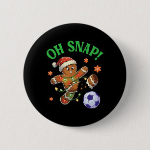 Lustiger Ingwerbrot-Fußball-Weihnachtscookie Oh Sn Button
