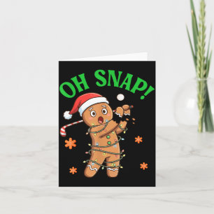 Lustiger Ingwerbrot-Golf-Weihnachtscookie Oh Snap Karte