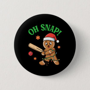 Lustiger Ingwerbrot-Grille-Weihnachtscookie Oh Sna Button