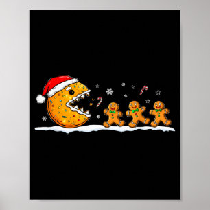 Lustiger Ingwerbrot-Weihnachtsplätzchen-Backjungen Poster