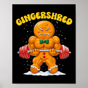 Lustiger Ingwerbrotmann-Gym-Körperaufbau Gingershr Poster